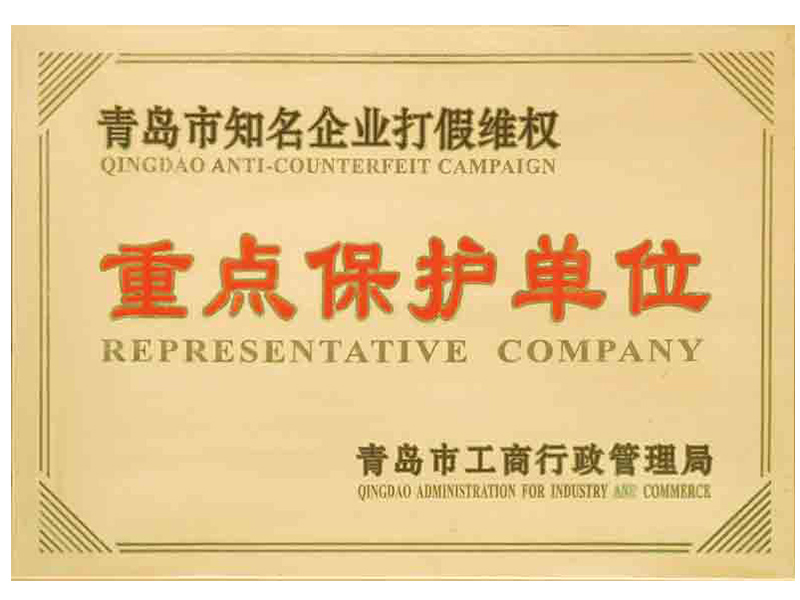Representative Company for Qingdao Anti-Counterfeit Campaign
