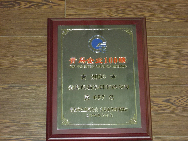 2009 Top 100 Enterprise of Qingdao